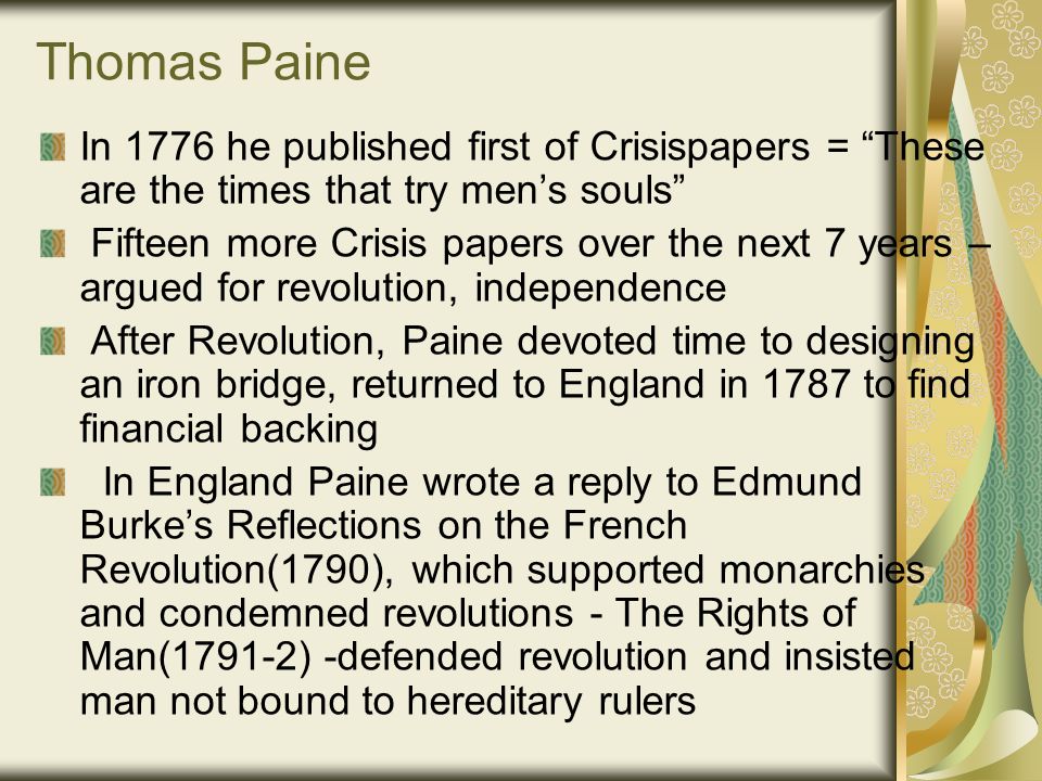 Thomas Paine Critical Essays